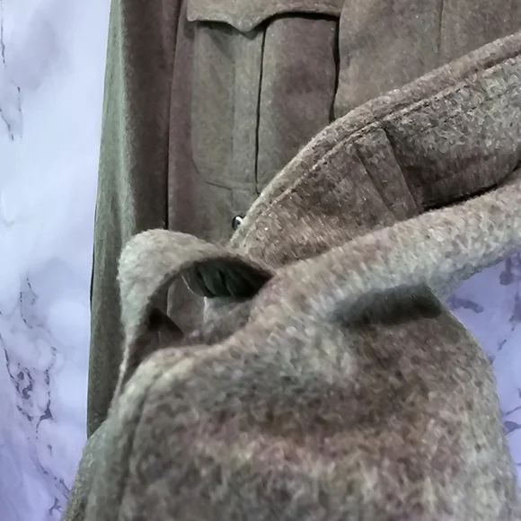 Vintage Wool Jacket Mens Small Green West Germany 60s Coat Military Cold War - Picture 14 of 16